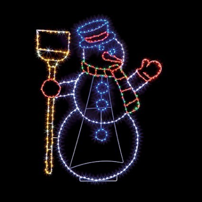 Twinkling Flexibright Christmas Snowman Display Decoration 1m