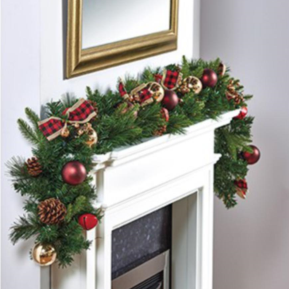 Luxury Red Dressed Christmas Garland 1.8m