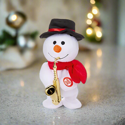 Dancing Musical Snowman with Saxophone
