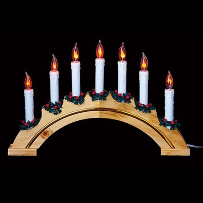 Flame Effect 7 Candles Christmas Candle Bridge Decoration