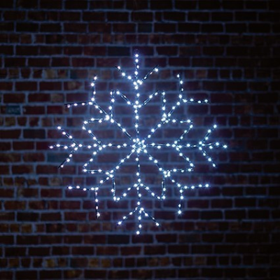 Twinkling Flexibright White LED Snowflake Christmas Display Decoration