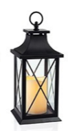 Christmas Vintage Style Lantern with Flickering Candle