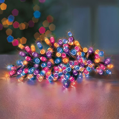 Premier 1000 Rainbow Timelights Battery Operated Christmas String Lights