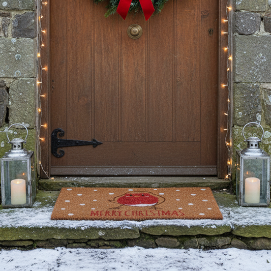 Robin Design Christmas Door Mat