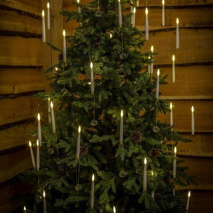 Noma 10 White Wand Controlled Magic Tree Candles with Jewel