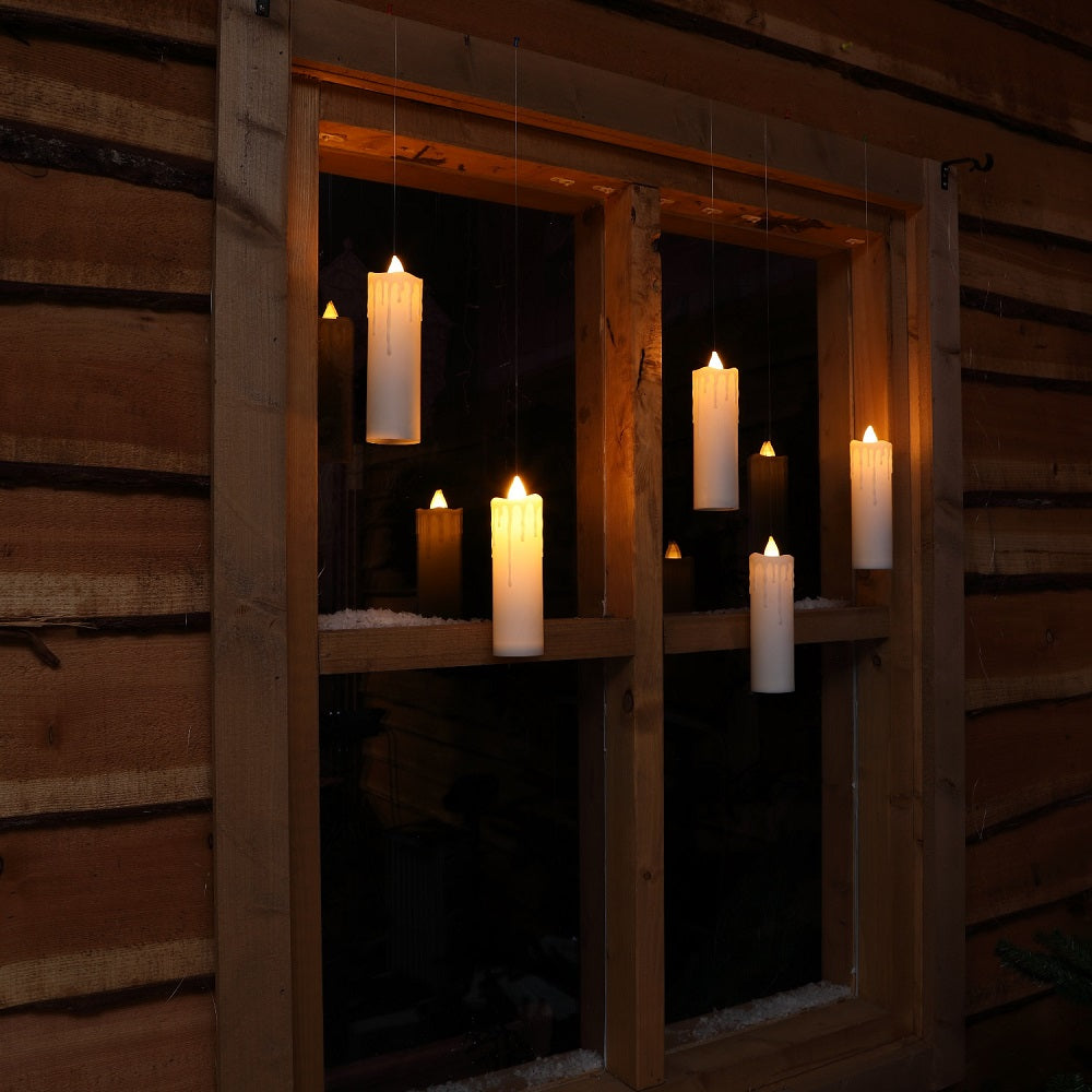Noma 5 Wand Controlled Magic Pillar Candles Battery Operated