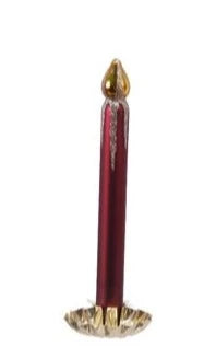 Set of 3 Glass Clip on Candles Christmas Tree Decoration