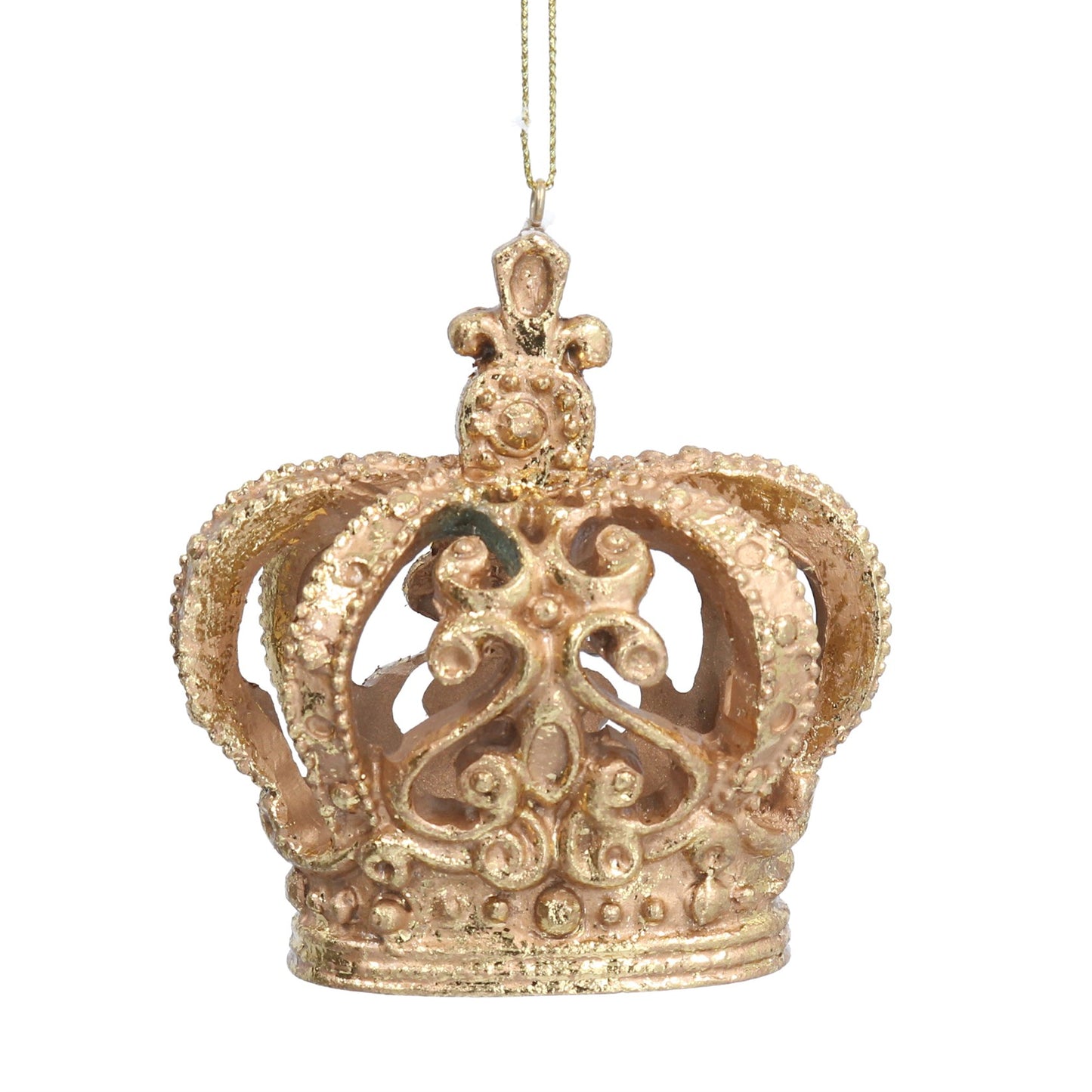 Gold Crown Hanging Christmas Tree Decoration 9cm