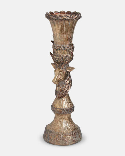 Gold Stag Christmas Candle Holder 41cm