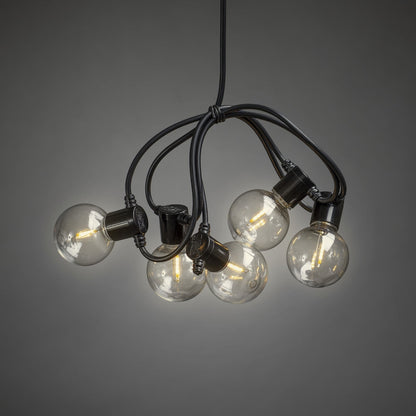 Konstsmide 20 Clear Round Bulbs with Amber LED's