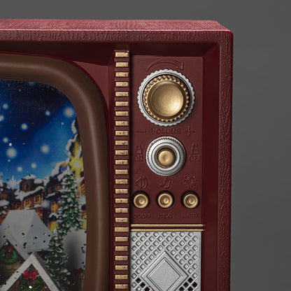 Christmas Market Scene Musical TV Water Lantern