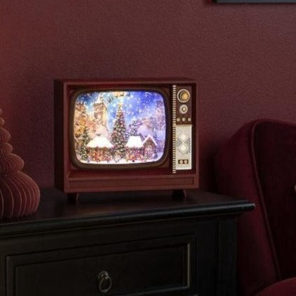 Christmas Market Scene Musical TV Water Lantern