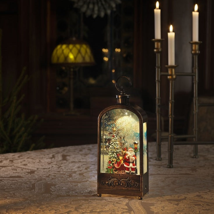 Konstsmide Santa with Christmas Tree Scene Christmas Water Lantern