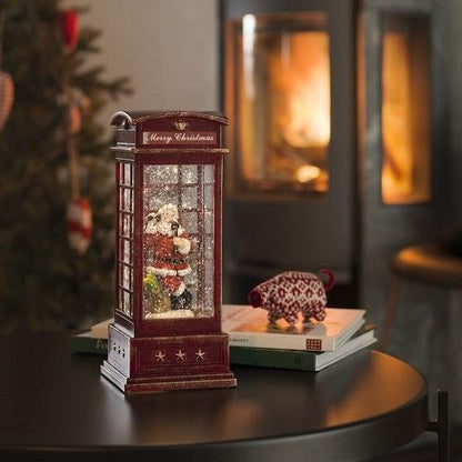Konstsmide Santa Telephone Box Christmas Water Lantern