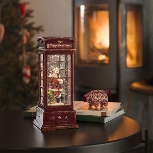 Konstsmide Santa Telephone Box Christmas Water Lantern