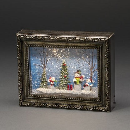 Konstsmide Christmas Snowman Scene Water Lantern Picture Frame