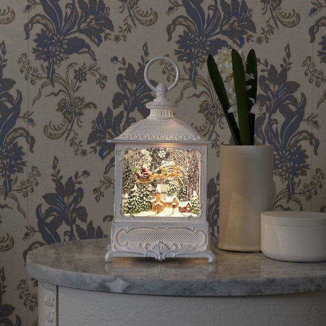 Konstsmide White Flying Santa Christmas Water Lantern