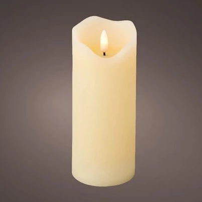 Cream Wax LED Pillar Candles Candle 17cm x 7cm