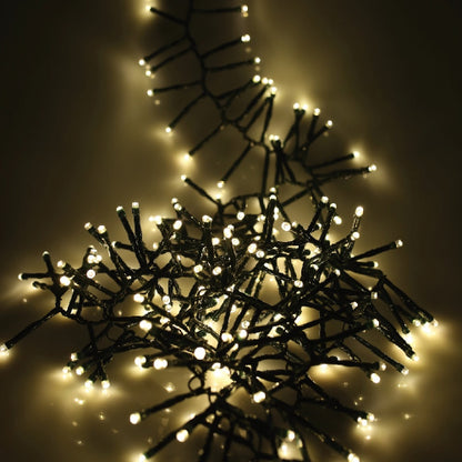 Noma 480 Christmas Cluster Lights Warm White Green Cable