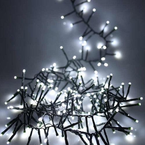 Noma 480 White Cluster Lights Green Cable