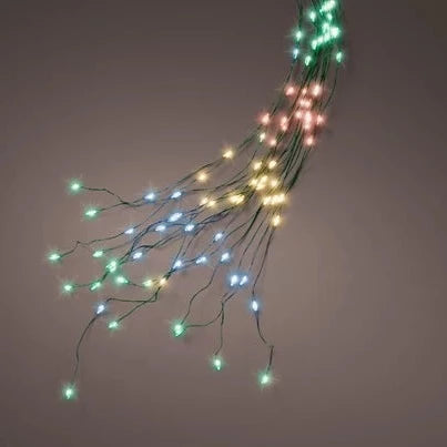 Lumineo Multi Colour Green Cable Tree Lights 210cm