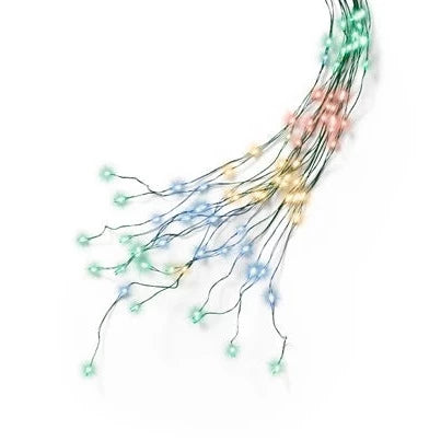 Lumineo Multi Colour Green Cable Tree Lights 210cm