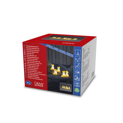 Konstsmide 5 Piece Acrylic Foxes LED Light Set