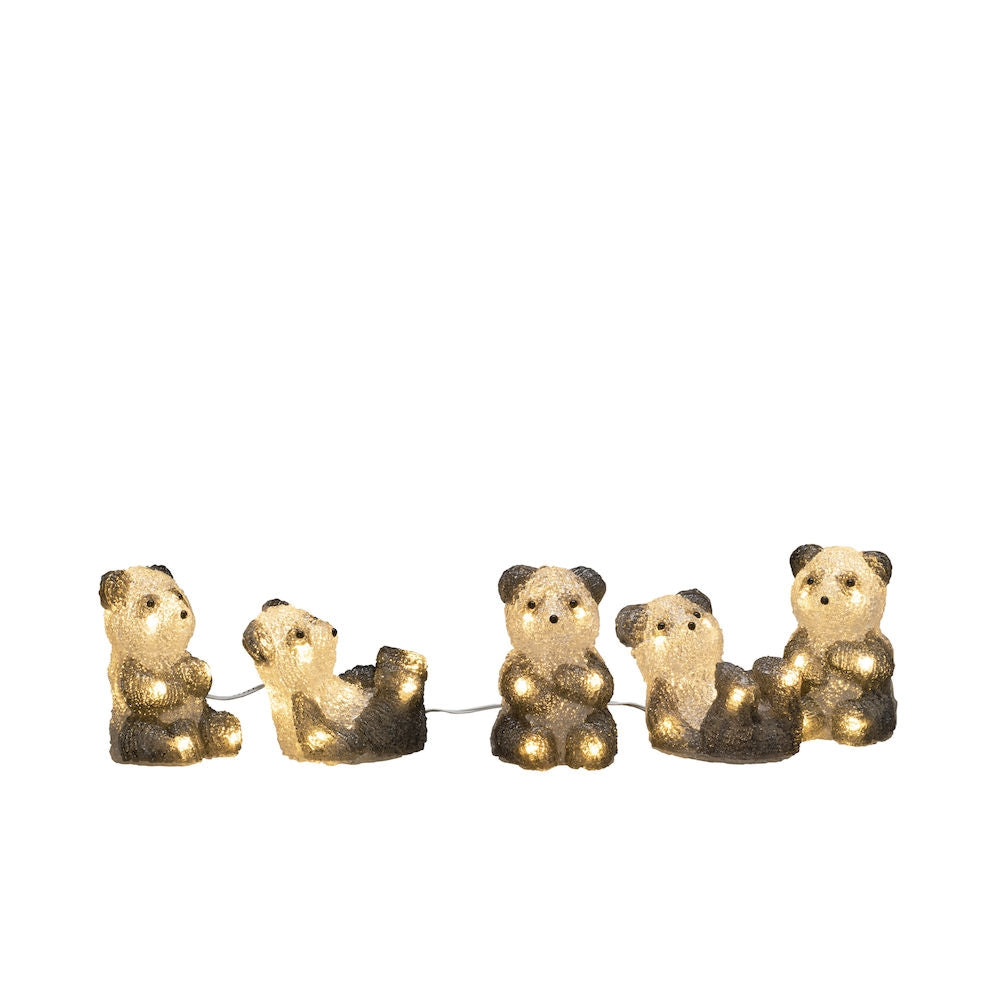 Konstsmide Acrylic Pandas 5 Piece LED Light Set