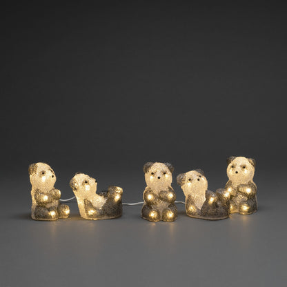 Konstsmide Acrylic Pandas 5 Piece LED Light Set