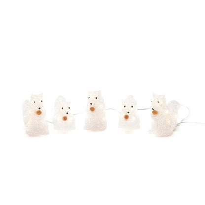 Acrylic Lit LED Warm White Squirrel Set