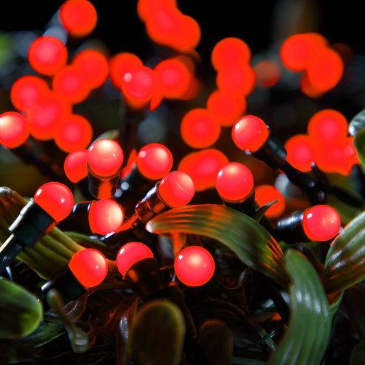 Noma 100 Red Berry Christmas Battery Lights