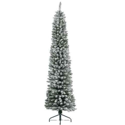Everlands Snowy Pencil Pine 210cm/7ft Christmas Tree