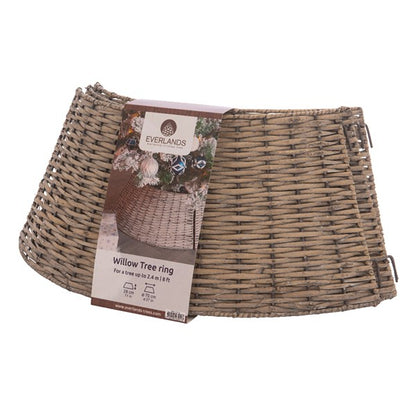Grey Willow Wicker Collapsible Christmas Tree Skirt 57cm