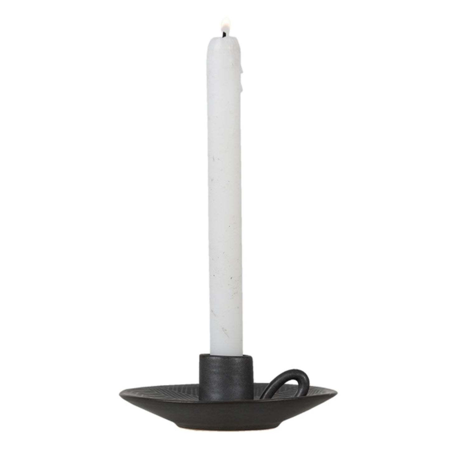 Grey Porcelain Winkie Christmas Candle Holder