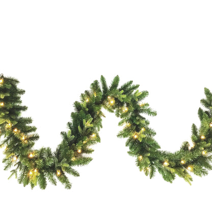 St Moritz Fir 9ft/270cm Warm White Lit Garland