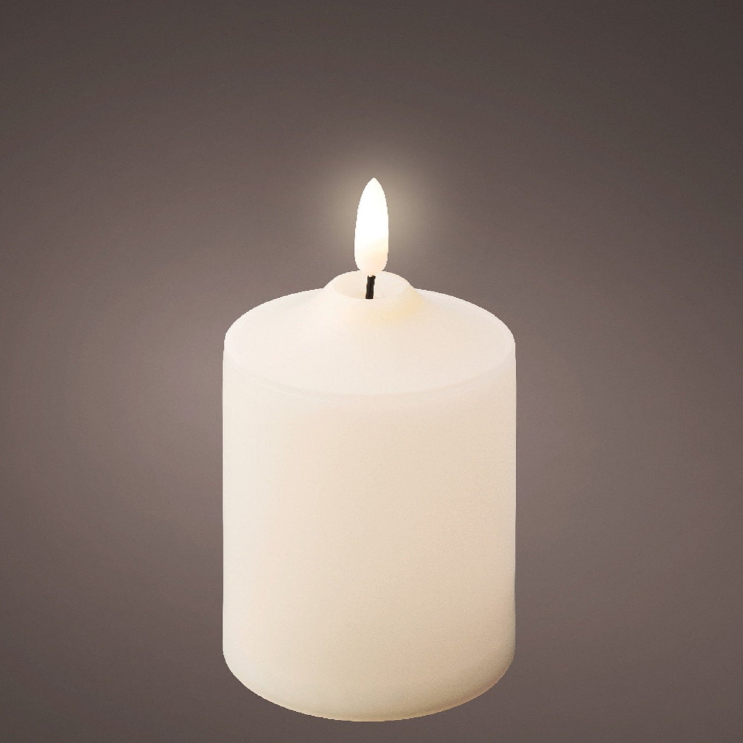 Outdoor LED Cream Church Candle 12.5cm x 7.5cm
