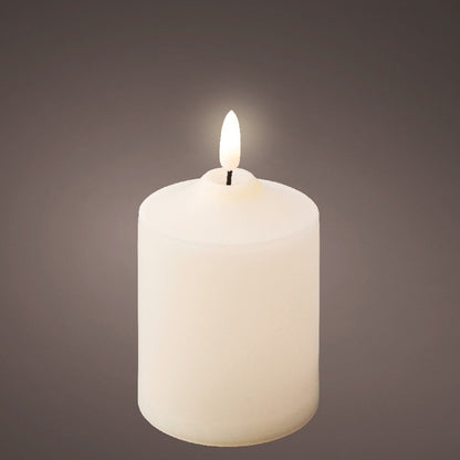 Outdoor LED Cream Church Candle 12.5cm x 7.5cm