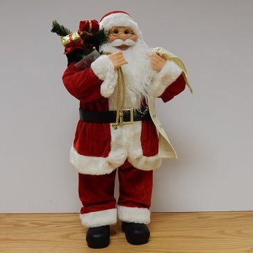 Standing Santa with List Christmas Decoration 40cm