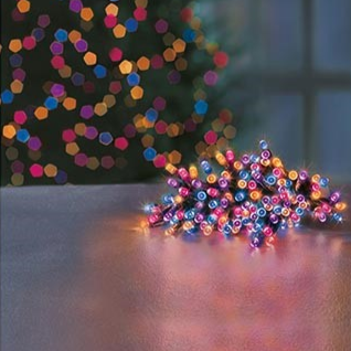Premier TimeLights 100 Rainbow LED Battery Operated Christmas String Lights