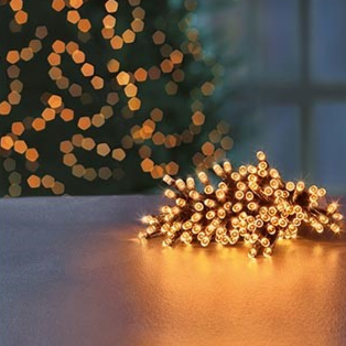 Premier TimeLights 50 Vintage Gold LED Battery Operated Christmas String Lights