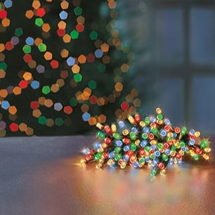Premier TimeLights 400 Multi Coloured LED Battery Operated Christmas String Lights