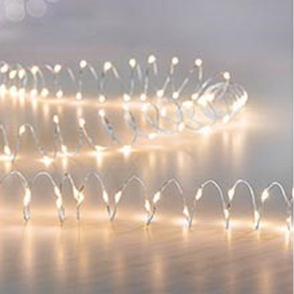 Premier 300 Warm White LED Christmas Microbrights Silver Wire