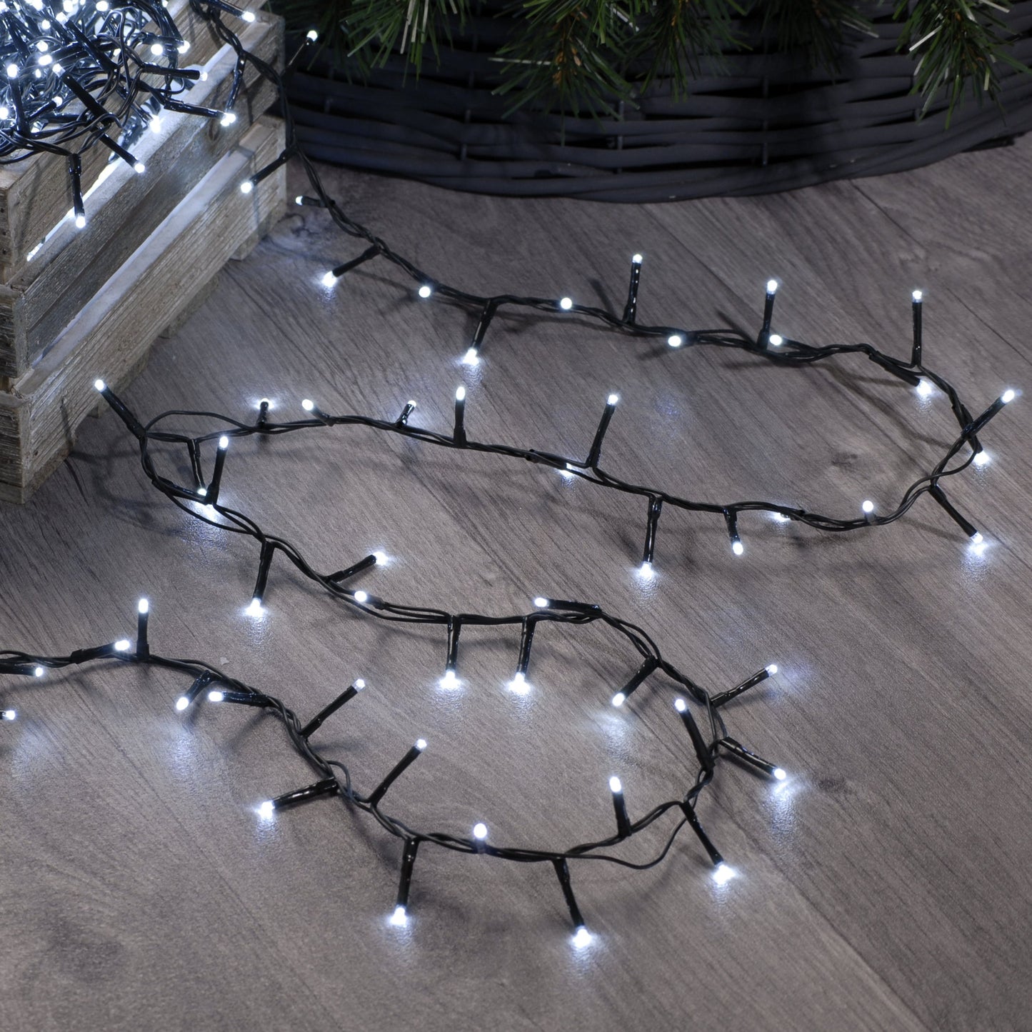Festive 1000 Cold White Christmas Sparkle Lights