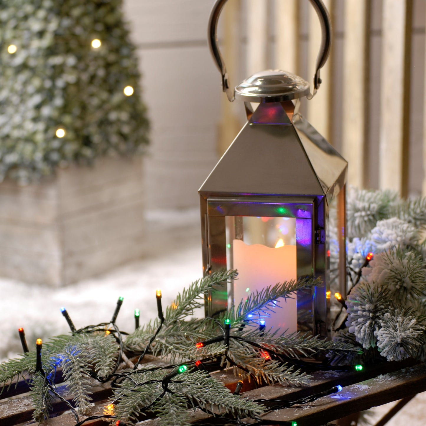 Festive 100 Multi Colour Battery Operated Christmas String Lights