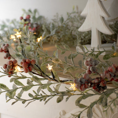 Festive 50 Warm White Star Battery Operated Christmas String Lights