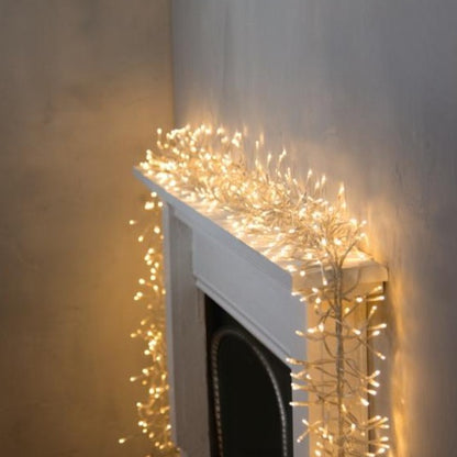 Premier 960 LED Cluster Brights Christmas Lights Warm White Clear Cable