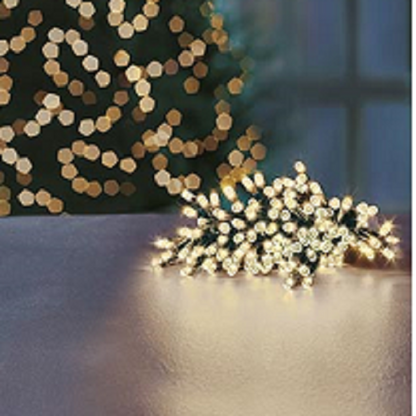 Premier TimeLights 200 Warm White LED Battery Operated Christmas String Lights