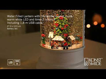 Konstsmide Christmas Market Scene Water Lantern