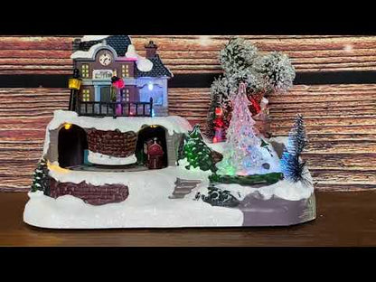 Konstsmide Mechanical Musical Christmas Lit Village Decoration
