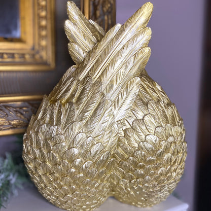 Christmas Nativity Scene in Gold Wings Ornament